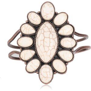 Rustic Couture's Bohemian Turquoise Cuff Bangle Bracelets for Women Cowgirl